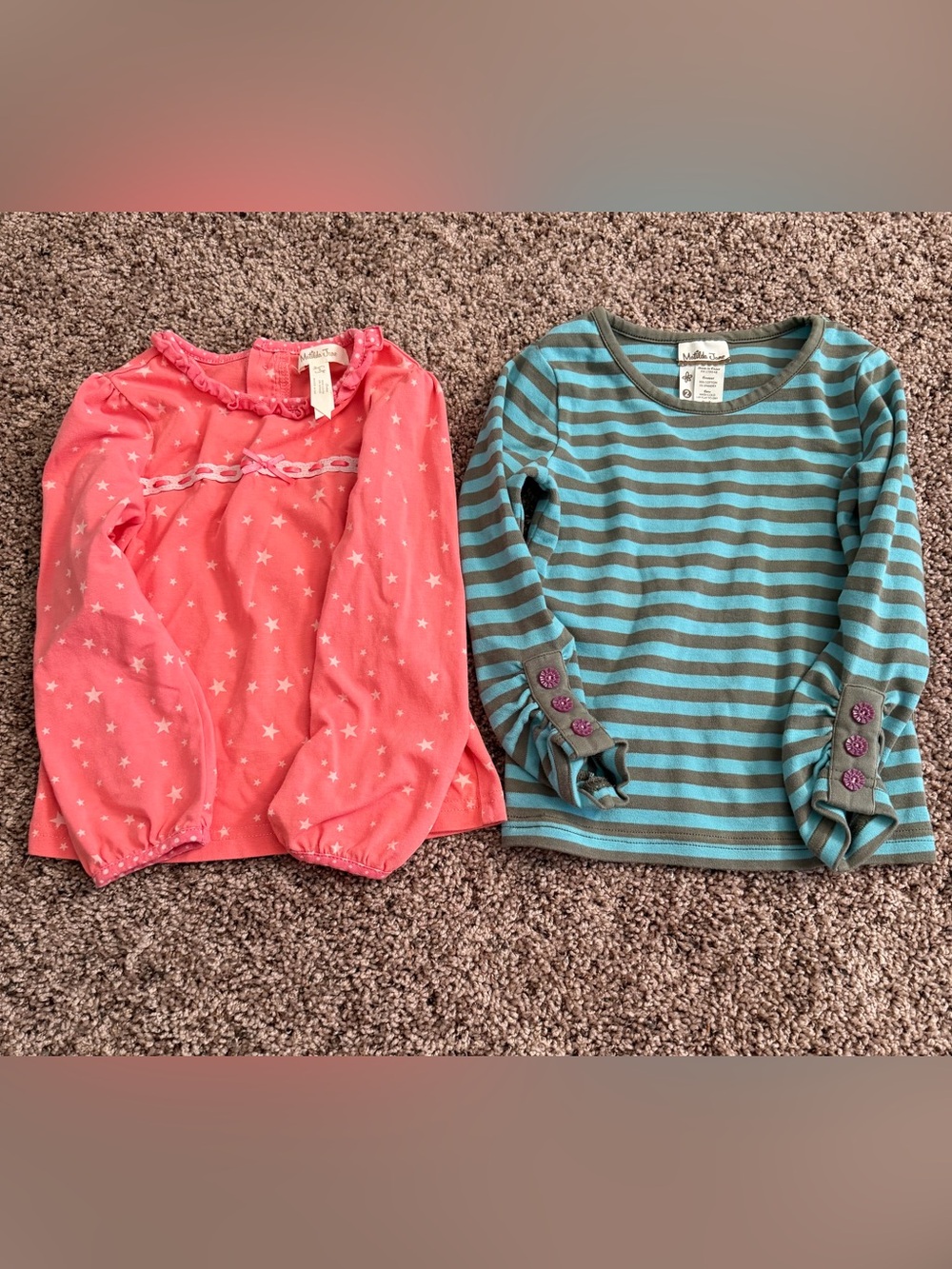 Matilda Jane Lot of 2 Long Sleeve Tops- Size 2